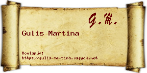 Gulis Martina névjegykártya
